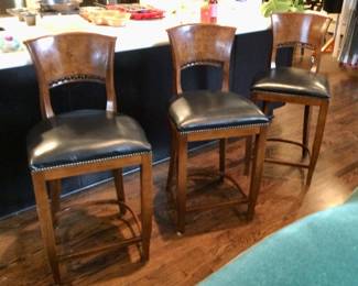 Barstools w/Wood Back & Footrests