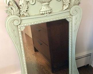 Hollywood Regency Ornate Mirror 54" x 29"
