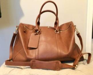 Sole/Society Leather Weekender/Duffel Bag