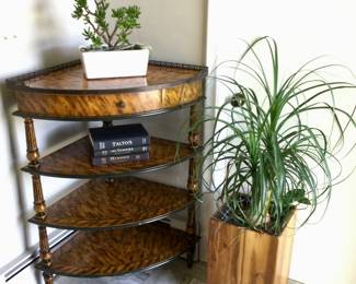 Victorian Tortoise  Corner Shelf by Theodore Alexander