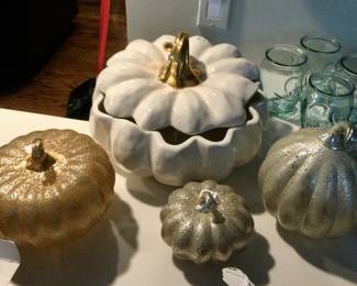 Halloween Ceramic & Glass Pumpkins