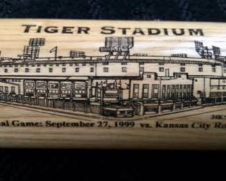 Collectible - Tiger Stadium Final Game: September 27,1999 vs Kansas City Royals Wood Bat