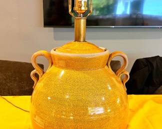 Rare Pottery Table Lamp w/Maker's Mark