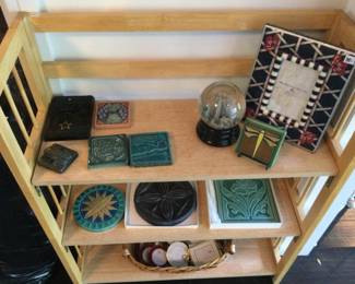 Pewabic Tiles, Mckenzie-Childs Picture Frame, Pottery Barn Picture Frame Ornaments