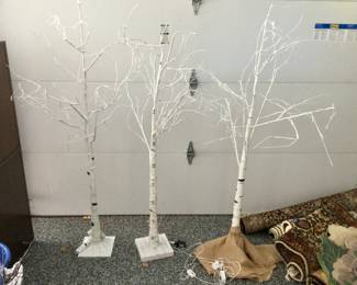 White Floor Standing Twig Trees