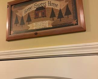 Framed home sweet home art