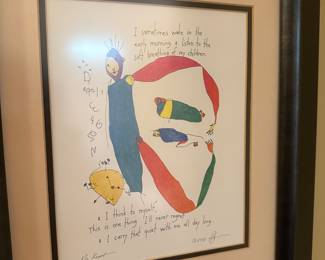 framed art print titled "No Regret" by Brian Andreas