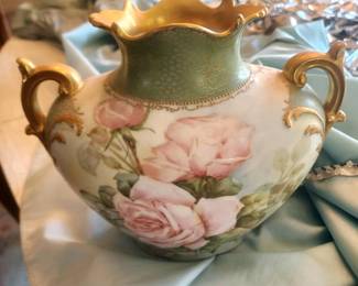 LIMOGE HAND PAINTED VASE