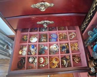  ARMOIRE FILLED WITH JEWELRY