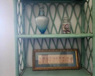 VINTAGE WICKER WALL SHELF