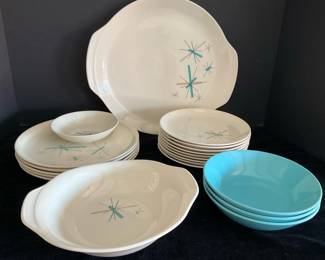  013 Vintage North Star Handled Cake PlateAtomic Starburst  More