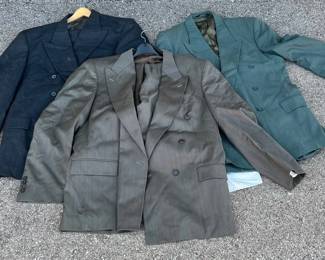 3 Vintage Mens Wool Suits Fair condition 