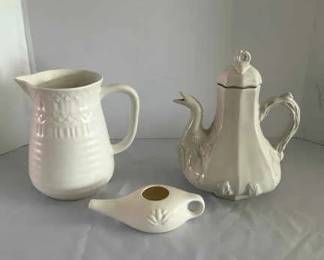 Red Cliff Ironstone Teapot with More