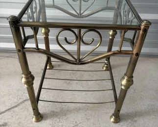Glass Top Side Table
