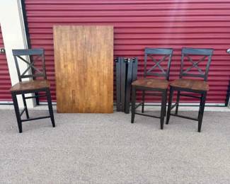 High Top Table and Three Chairs
