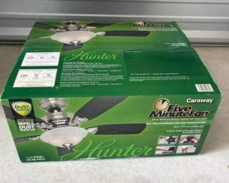 Hunter Caraway 44inch Brushed Nickel Ceiling Fan with Light
