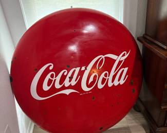 Large Vintage Metal  Button Sign