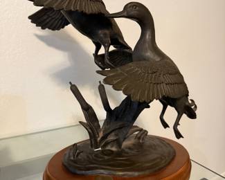 Chalet Lodge Taking Flight Bronze Sculpture 