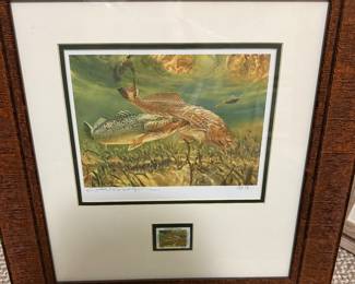 Chance Yarbrough Signed Print & Stamp Coastal Conservation 