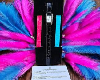  02 Vintage 90s New Givenchy Watch With Interchangable Bands 