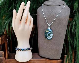 Tree Agate Necklace Ocean Jasper Bracelet  Tested 
