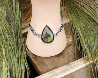 Captivating Fiery Labradorite Bracelet Tested 