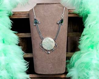 Diopside Orange Seraphinite Necklace  Tested