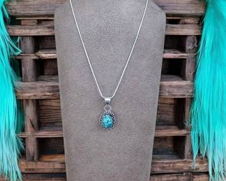 Copper Blue Apatite Necklace Tested
