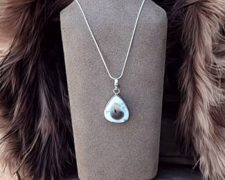 Breathtaking Dendritic Opal Necklace Tested 