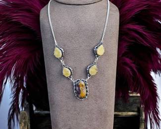 Mookaite, Hemimorphite Druzy Necklace Tested