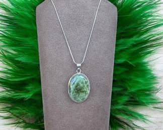 Moss Prehnite Necklace Tested