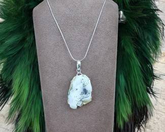 Rough Dendric Opal Necklace Tested