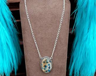 Blue Azurite Necklace Tested 