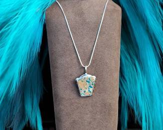 Orange Sea Sediment Jasper Necklace Tested
