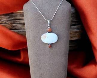 Scolecite Carnelian Necklace Tested