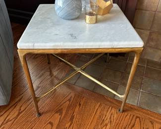 Marble and gold medal side table