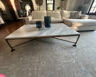 Marble and gold medal coffee table