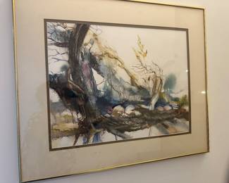 Signed local artist, Wanda Anderson, watercolor