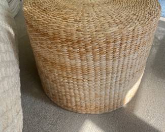 Boho rope ottoman 