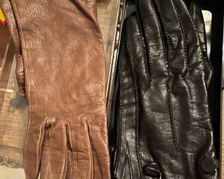 Lots of gloves, leather and cotton. 