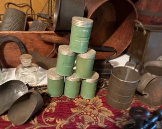 Vintage metal kitchen canisters 