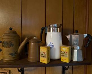 Vintage enamel wear coffee percolators   