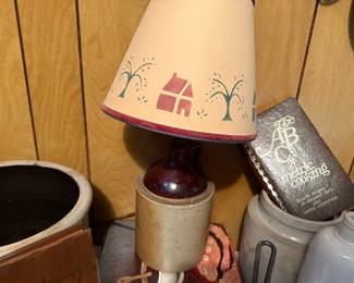 Stoneware jug lamp 