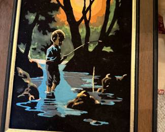 Black light framed picture 