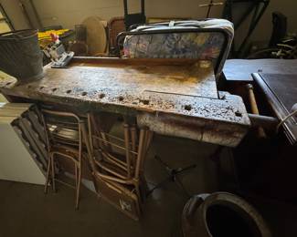 Nice old Wooden Vice Table 