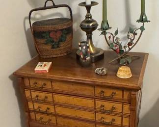 Old Spool Leg Cabinet 