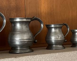 Very nice old set of Pewter measure jugs 