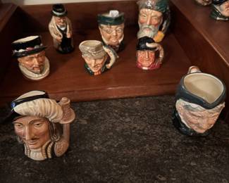Toby Mugs And Jugs. Various sizes 