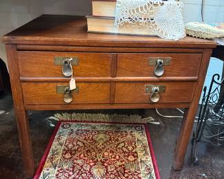 Primative style solid wood Imperial side table
