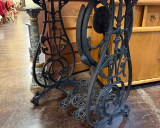 Antique Wrought Iron Sewing Machine Base, Wilcox and Gibbs. DIY Ready, great table base as shown here.
